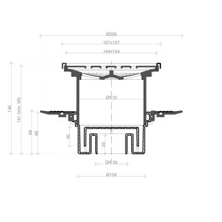 Душевой трап Confluo Standard Vertical Drops Mask